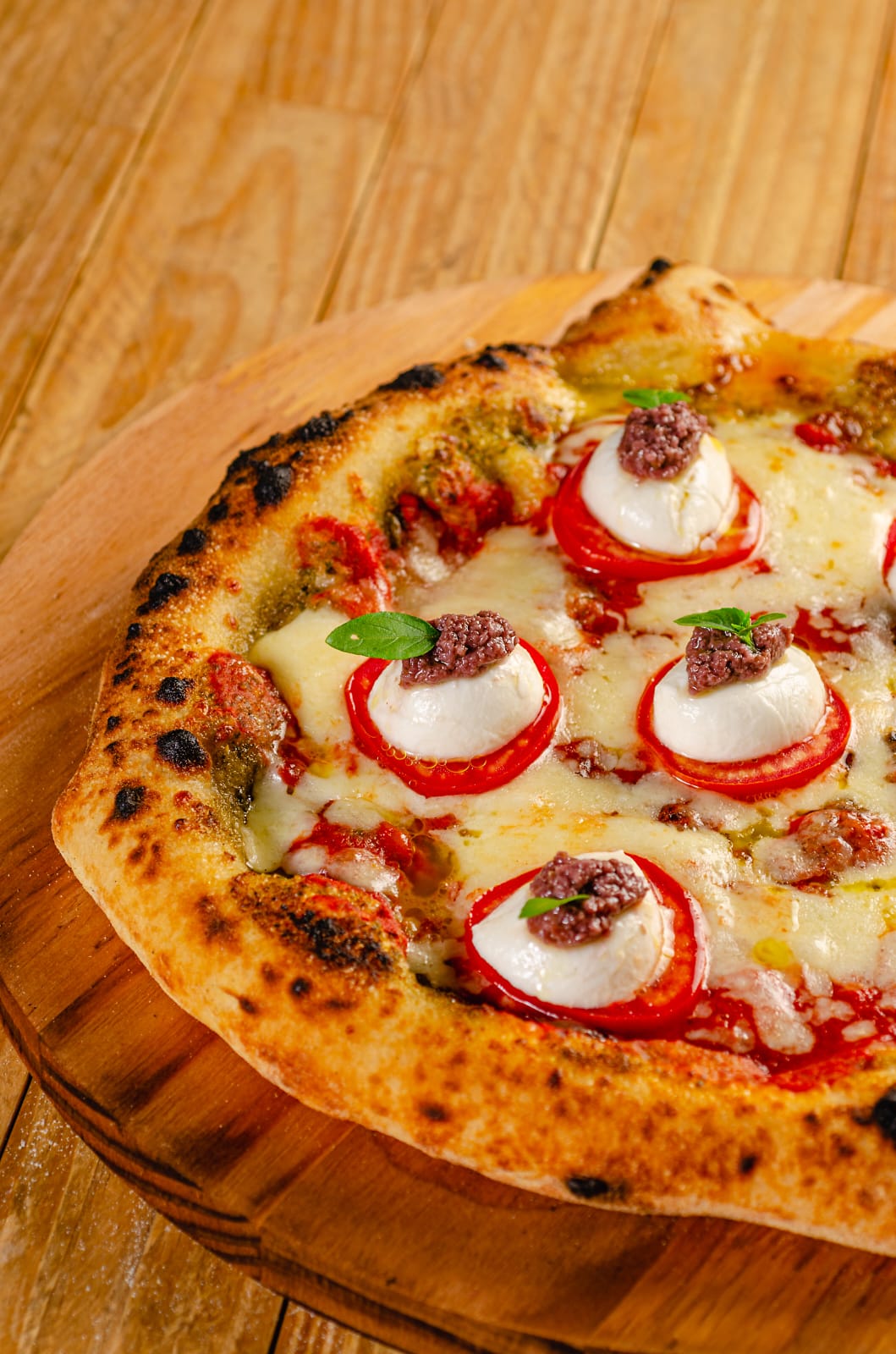 Pizza com burrata da IL Gatto